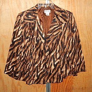 #1501, A8 Allison Taylor Animal Cat Print Jacket XL